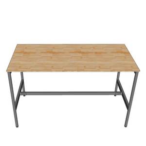 OMA II HBOM220 System Industrial-Style Standing Conference <b>Table</b> 180x90x105cm Rubber Wood & Iron Legs Oval MDF <b>Office</b> Furniture - Product Image 2