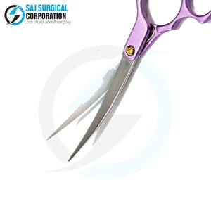 Ciseaux de rasoir ergonomiques pour animaux de compagnie poignée souple caoutchoutée en acier allemand pour un toilettage sans fatigue toute la journée - Product Image 6