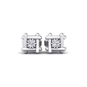 Trusted Supplier's Latest Design Diamond <b>Stud</b> Earrings for Women and Kids <b>Silver</b> Jewelry with Low Price and <b>Small</b> MOQ - Product Image 2