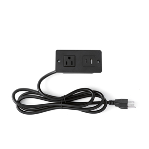 MADE in VIETNAM Prise de multiprise US encastrée 10.5W en noir/blanc avec port de charge USB et TYPE C - Product Image 1