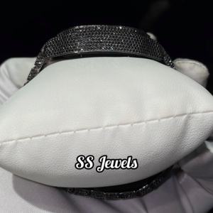 นาฬิกาข้อมือผู้ชายหรูหรา สไตล์ธุรกิจ ระบบออโตเมติก ประดับเพชรโมอิสซาไนต์ หน้าปัดอะนาล็อก ขนาด 41 มม. สายสแตนเลสสีดำ สไตล์โบราณ ฮิปฮอป - Product Image 5