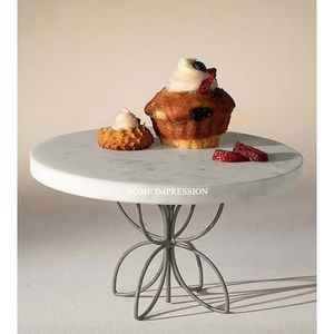 Metal <b>Cake</b> <b>Stand</b> <b>Wooden</b> Base Eco-Friendly Modern Stylish Design Customized Color Kitchen Table Decoration Server Ware Wholesaler - Product Image 5