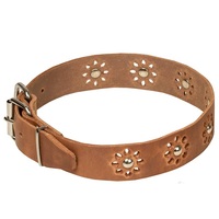 Colliers pour chien en cuir noir uni entièrement personnalisés, rembourrés et à lacets, avec attaches en acier inoxydable, tailles XS-XL, fabriqués sur mesure pour chiens
