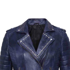 Chaqueta de cuero genuino de primera calidad con diseño elegante Costura duradera Ajuste cómodo. Para ropa informal o formal Talla XS - Product Image 2