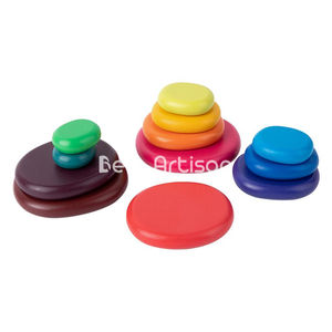 Wholesale Baby Educational Tower <b>Toys</b> Classic Geometric Blocks <b>Wooden</b> <b>Rainbow</b> Stacking Rings Game <b>Toy</b> for Kids - Product Image 3