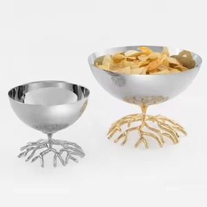 Hand Polished Metal Serving Bowl <b>Dinnerware</b> Pack for Household Dining - Product Image 4