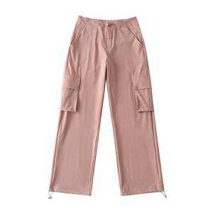 Pantalones cargo fáciles de lavar para mujer en el mejor diseño con logotipo personalizado Precio barato Material de alta calidad Pantalones cargo para mujer con bolsillos - Product Image 2