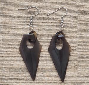 Pendientes de Cuerno de Búfalo para Niñas, Pendientes de Mujer, Joyería de Cuerno, Cuerno Natural para Mujer, Alta Calidad - Product Image 1