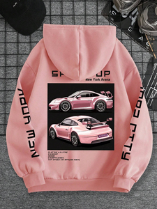 Ropa de calle de alta calidad, Sudadera con capucha con logotipo personalizado, forro polar en blanco con cremallera, bolsillos de doble capa Vintage, sudaderas con capucha térmicas de lana - Product Image 2