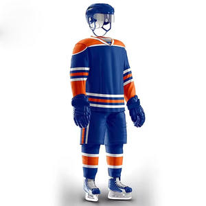 Uniforme de hockey sur glace en polyester de haute qualité Fabriqué en usine Ensemble personnalisé conçu pour les équipes OEM avec impression pour vêtements de sport Prix bas - Product Image 2