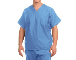 Uniforme d'hôpital OEM 2026 confortable rouge et jaune unisexe en sergé 100 % coton, tenue d'infirmière douce à manches courtes - Product Image 2