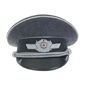 Casquette d'officier de haute qualité multicolores en laine, fabriquée en tissu de qualité supérieure, casquette d'officier réglable - Product Image 3