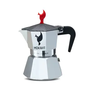 RS Coffee Moka Pot Aluminum Espresso Coffee Maker Plastic Handle 3 Cups Heat Resistant Kitchen Tools Accessories
