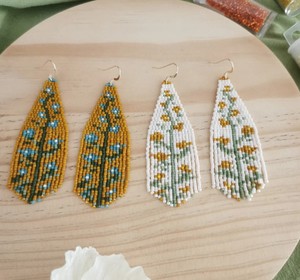 Luxury Quality <b>Emerald</b> Green Beaded Tassel Earrings - Product Image 1