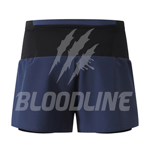 Shorts cargo pour homme BLOODLINE, taille mi-haute, fermeture éclair, poches avant avec logo, longueur Bermuda, couleur unie, style décontracté - Product Image 1