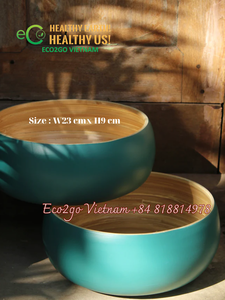 Bol et cuillère en bambou écologique de haute qualité/bol et cuillère en bambou/bol en Fiber de bambou au Vietnam - Product Image 6