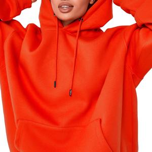 Venta al por mayor de las mujeres de gran tamaño suéter largo chándal 100% algodón polar logotipo personalizado Casual patrón sólido 2026 - Product Image 3