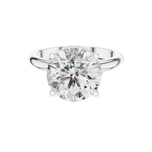 Bague solitaire en diamant de laboratoire 3,89 CT pour femmes, clarté VVS-VS EF, or 18 carats, 14 carats, 10 carats et argent 925, rose, jaune, blanc - Product Image 1