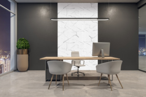 Carrara Stone Fluted 7847 12mm Premium Wood Grain HPL Textura en relieve ignífuga Acabado mate brillante Muebles de oficina - Product Image 3