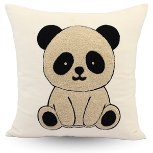 Housse de coussin décorative portable en forme de panda en peluche pour chambre d'enfant, crèche, canapé et décoration intérieure - Product Image 1
