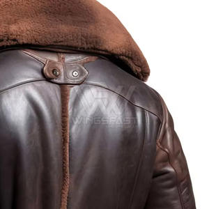 Factory Made Top Quality Leather Coat Customized Logo Fashion Clothing Hot Sale Leather Coat For Men - Product Image 6