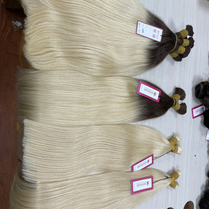 Rubio para Ombre 100% Remy cabello humano virgen brasileño recto extensiones a granel sin enredos o desprendimiento - Product Image 2