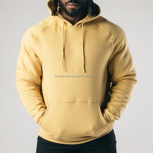 Sweat à capuche unisexe de haute qualité, coupe régulière, performance hivernale, 55% coton, 45% polyester, pull, en vrac, surdimensionné, uni - Product Image 3