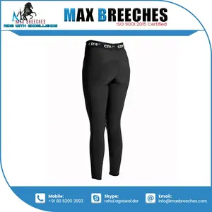 Culotte d'équitation avec logo personnalisé Vêtements équestres Jodhpurs Pantalon serré avec impression en silicone pour les produits du cheval - Product Image 6
