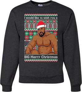 เสื้อผ้าผู้ชาย เสื้อผ้ากีฬา เสื้อคริสต์มาสลายตลก เสื้อสเวตเชิ้ตแบบสวมหัว สกรีนโลโก้ได้ เสื้อสตรีทแวร์ เสื้อสเวตเชิ้ตเรียบๆ ราคาขายส่ง - Product Image 1