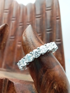 Luxurious Customized Moissanite Diamond Ring 925 Sterling Silver/WHITE 10K 14K 18K Gold Wedding Band for Engagement - Product Image 5