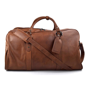 Sac polochon très vendu en cuir design personnalisé OEM meilleure qualité dernière conception en cuir haute qualité décontracté sac en cuir véritable - Product Image 4