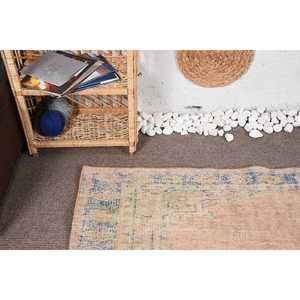 พรมวินเทจสไตล์ตุรกีแบบแพทช์เวิร์ค ขนาด 2x5.9 ฟุต (62x181 ซม.) สีเบจ ทำจากขนสัตว์ เป็นมิตรต่อสิ่งแวดล้อม พร้อมแผ่นรองหลังทำจากยางลาเท็กซ์ - Product Image 5