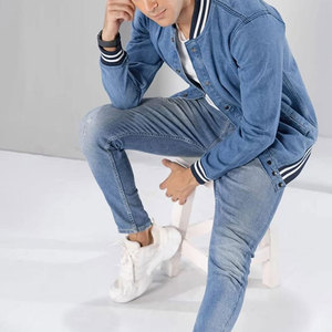 Veste en jean de service OEM vente à chaud en haute qualité 2025 veste en jean veste en jean décontractée de rue pour homme - Product Image 3