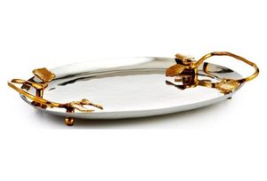 Fancy metal chocolate tray with <b>floral</b> etching for wedding gifts sweet displays or housewarming events - Product Image 4
