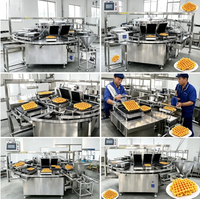 Machine à faire des cornets de gaufres pour la crème glacée, machine à fabriquer des cornets de gaufres, ligne de production de cornets de gaufres