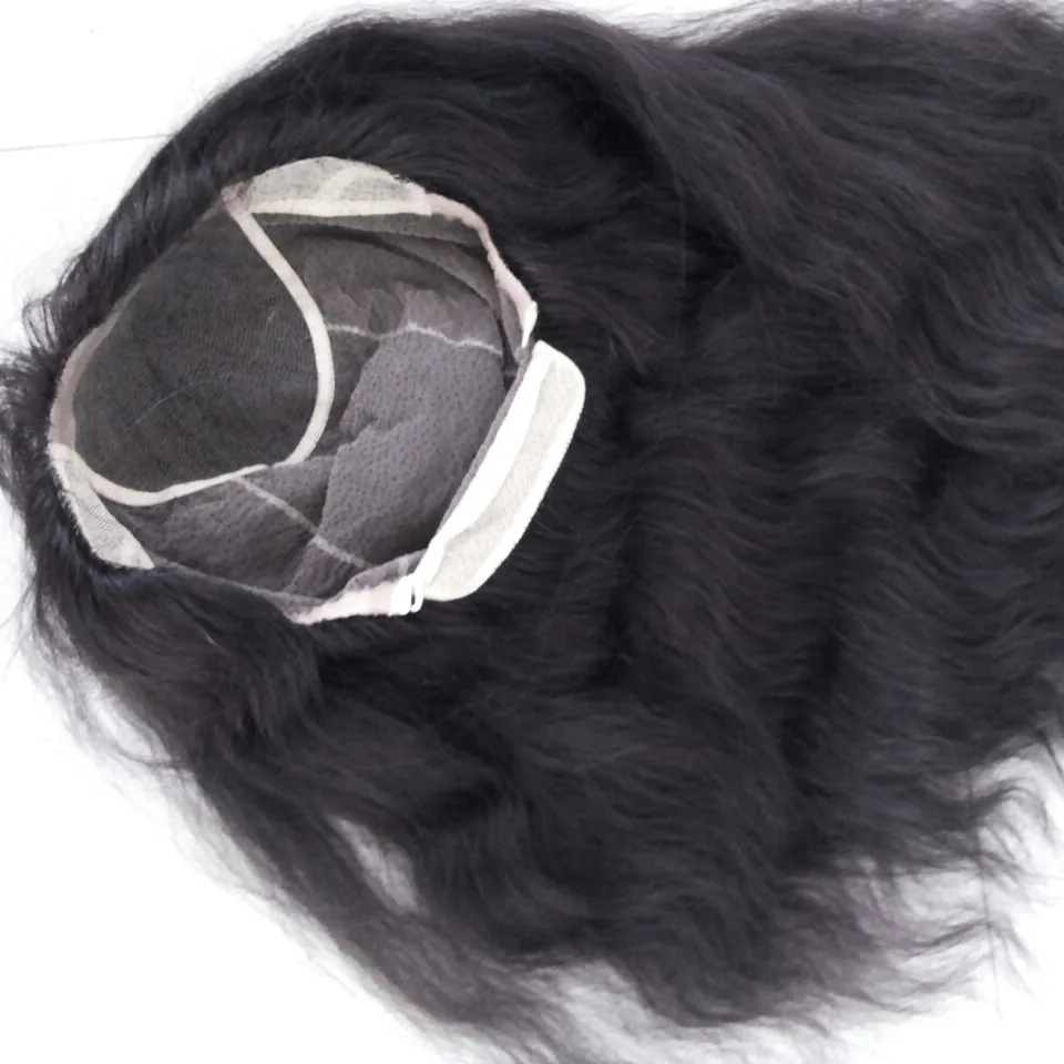 13X6 cepheler dantel peruk. Orta pelerin en iyi stil peruk. % 100% doğal dalgalı saç peruk. Tapınağı insan saçı