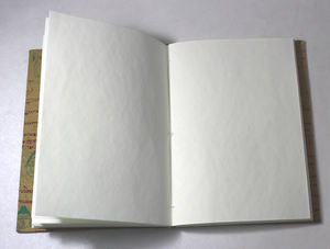 Mustard / Khaki Color Paper With Antique Script and Symbol Printed On The Paper Hardcover Wood Acid Free Notebook - Product Image 3