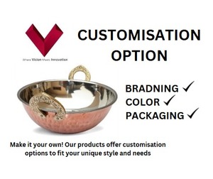 Suministro Directo de Fábrica de Kadhai de Acero Inoxidable con Recubrimiento de Cobre, Olla para Cocinar, Sartén, Kadai de Acero Inoxidable, Olla para Guisos - Product Image 3