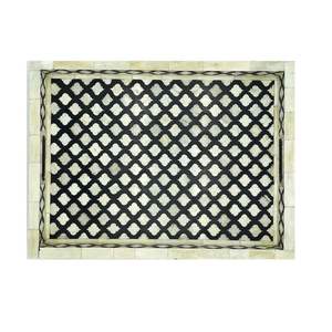 Bandeja de servicio ecológica de grado comercial rectangular con incrustaciones de resina de hueso elegante, incrustaciones de perlas madre minimalistas occidentales de alta calidad - Product Image 2