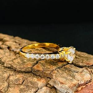 Anillo de compromiso solitario de diamante CVD de 1 quilate de oro macizo de 14 quilates, anillo de diamante solitario de diamante cultivado en laboratorio de corte redondo de 1 quilate - Product Image 3