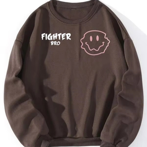Sweat-shirts épais à col rond sweats à capuche pour hommes broderie personnalisée sérigraphie Boxy Fit sweats - Product Image 1