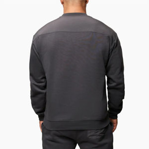 High Quality Two Piece Tracksuit <b>Plain</b> Pullover <b>Sweatshirt</b> Set 100% Fleece Cotton Oversized Custom Men Crewneck Sweat Suit - Product Image 6