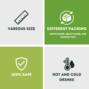 Pajitas de Plástico PLA, Papel Kraft, Libres de BPA, Resistentes al Agua, Servicio OEM/ODM, Alta Calidad, Degradables, para Fiestas y Bebidas, TINH DIEU - Product Image 4