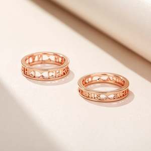 เจลิยา บี มาย เลิฟแหวนแฟชั่นผู้ชายชุบทองและโรสโกลด์แบบปรับแต่งได้ - Product Image 6