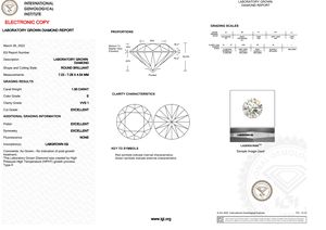 HPHT Diamant Brillant de Laboratoire pour la Bijouterie Fine 1.50 Carat Rond Brillant VVS1 Clarté E Couleur Diamant de Laboratoire de Qualité Supérieure - Product Image 2