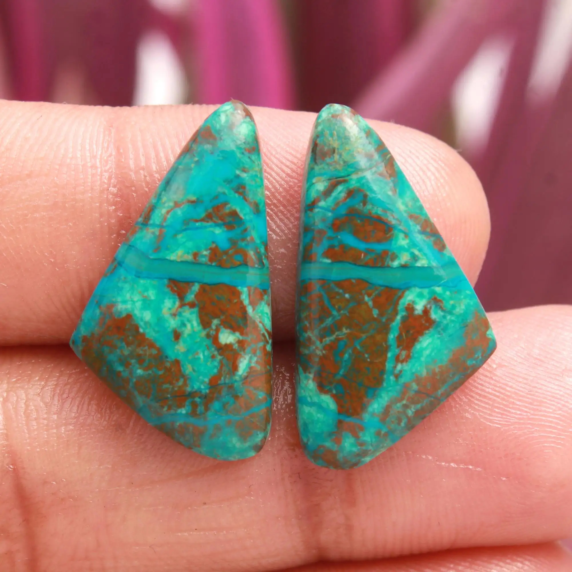 Lote de pendientes de piedra de jade con forma de corazón para mujer, aretes, piedras preciosas, cabujones