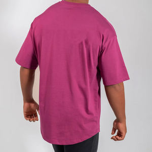 Venta al por mayor de verano de los hombres de talla grande transpirable de secado rápido camiseta de gran tamaño al por mayor ejecutar impresiones personalizadas camisetas lisas - Product Image 3