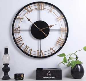 Antique Metal Wall <b>Clock</b> <b>Vintage</b> Style Decorative Timepiece for Living Room Study Hall Dining Area and Home Interior Wall Decor - Product Image 5