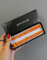 Boîte cadeau pour faux ongles avec logo de marque personnalisé en relief, doublure en éponge et bandes adhésives en nanogel - Les faux ongles Emballage papier
