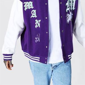 Parches personalizados OEM bordado habilidad Letterman béisbol Varsity bombardero chaqueta para hombres Universidad - Product Image 3